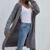 IHUASU Autumn and Winter Long Cardigan Solid Colour Women's Knitted Fashion Sweater