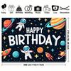 space rocket and galaxythemed background cloth banner suitable for birthday party decoration and wall decoration