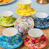 Handmade Lace Pattern 6-Piece Coffee Cup Set Colorful