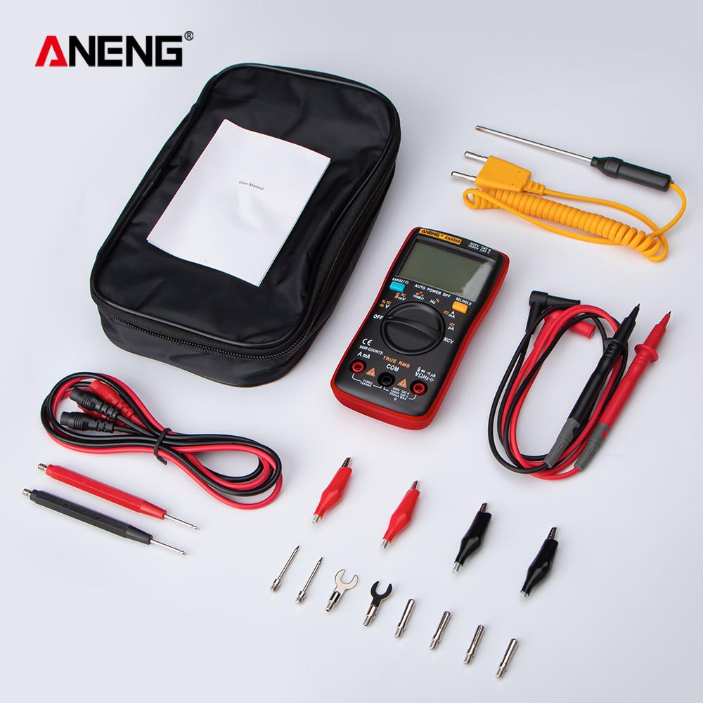 ANENG AN8008/AN8009 Mini Digital Multimeter Rm 409b Double Fuse Auto-range Medidor EléctricoTrue-RMS Transistor Capacitor Teste