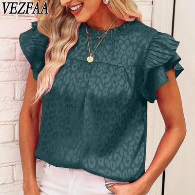 Women's Fashion Casual Summer Spring Short Sleeve O-Neck Blouses & Shirts