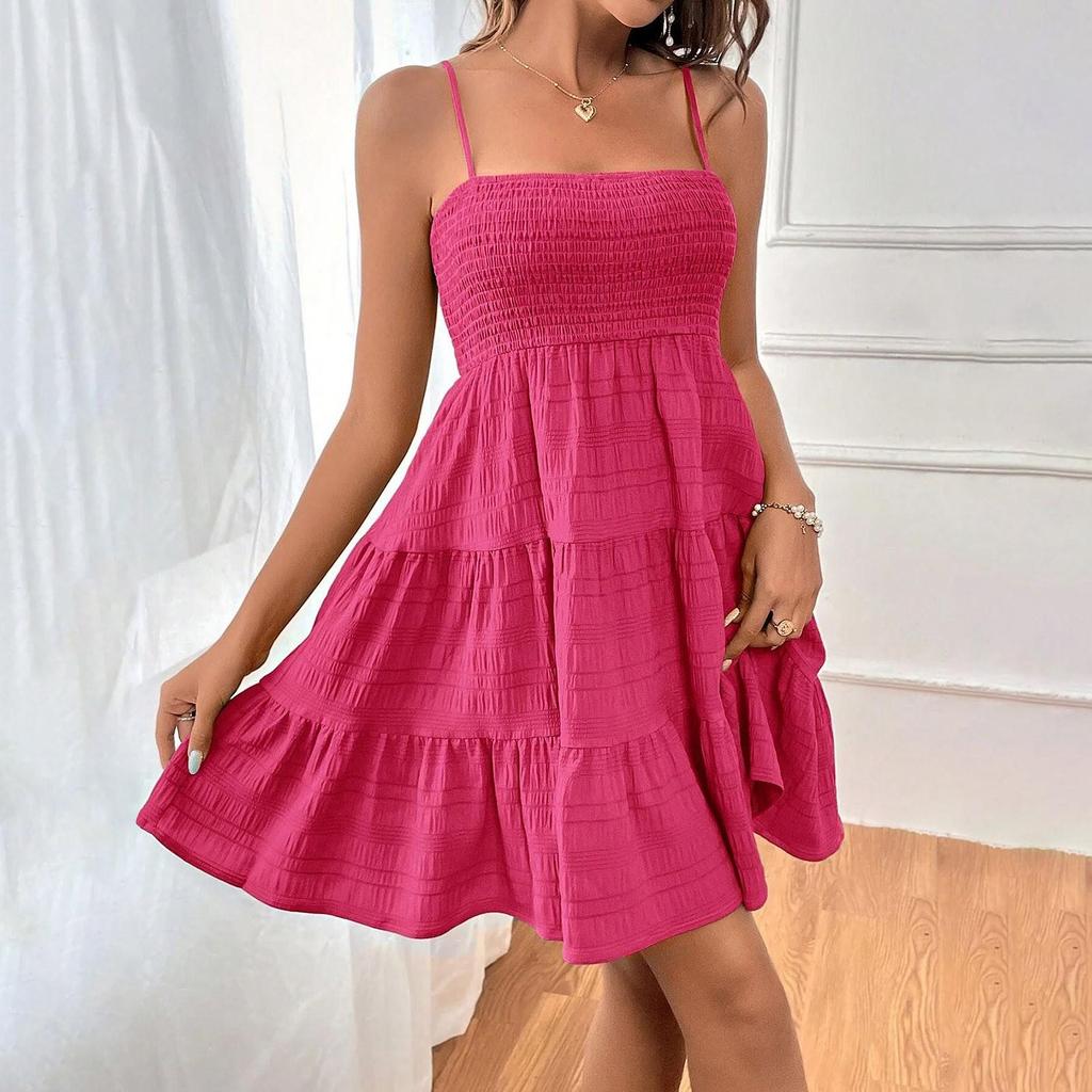 Kadın Günlük Yaz Elbise Kolsuz Sundress Tank Elbiseler Plaj Elbisesi Plaj Elbisesi