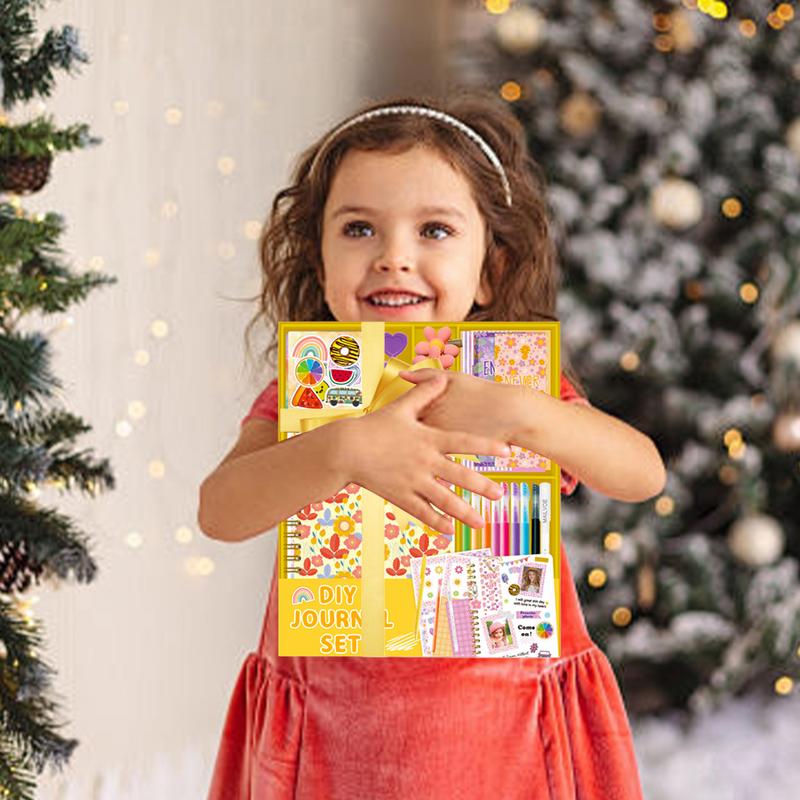 Kids Journal Kit Floral Journal Kit Scrapbook Journal Set Desirable Craft Set Stationery Supplies With Sticker For Girls & brazil