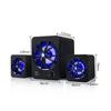 D 207 Computer Speaker USB Wired Combination Speaker Colorful LED Bass Stereo Music Player Subwoofer Speaker for