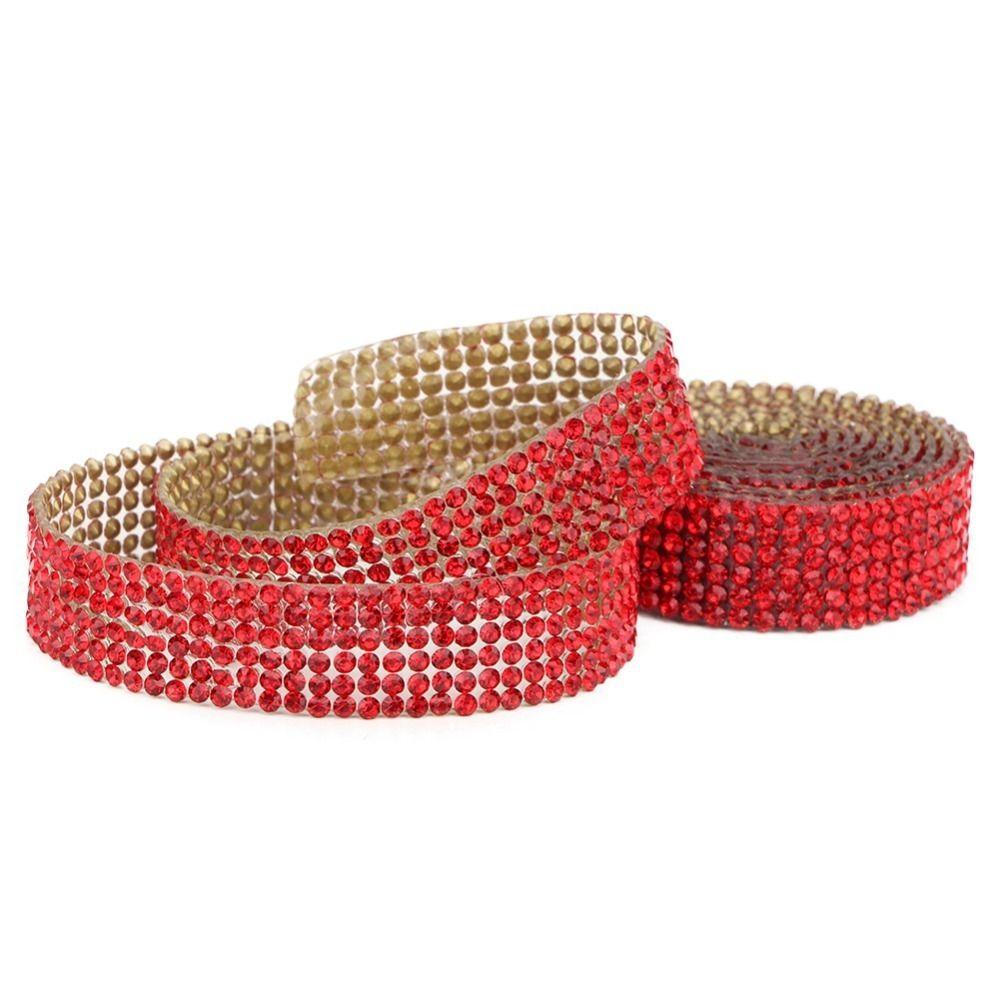 1pcs Self Adhesive Rhinestone Strips Hot Melt Adhesive Rhinestone Banding  DIY Arts Crafts