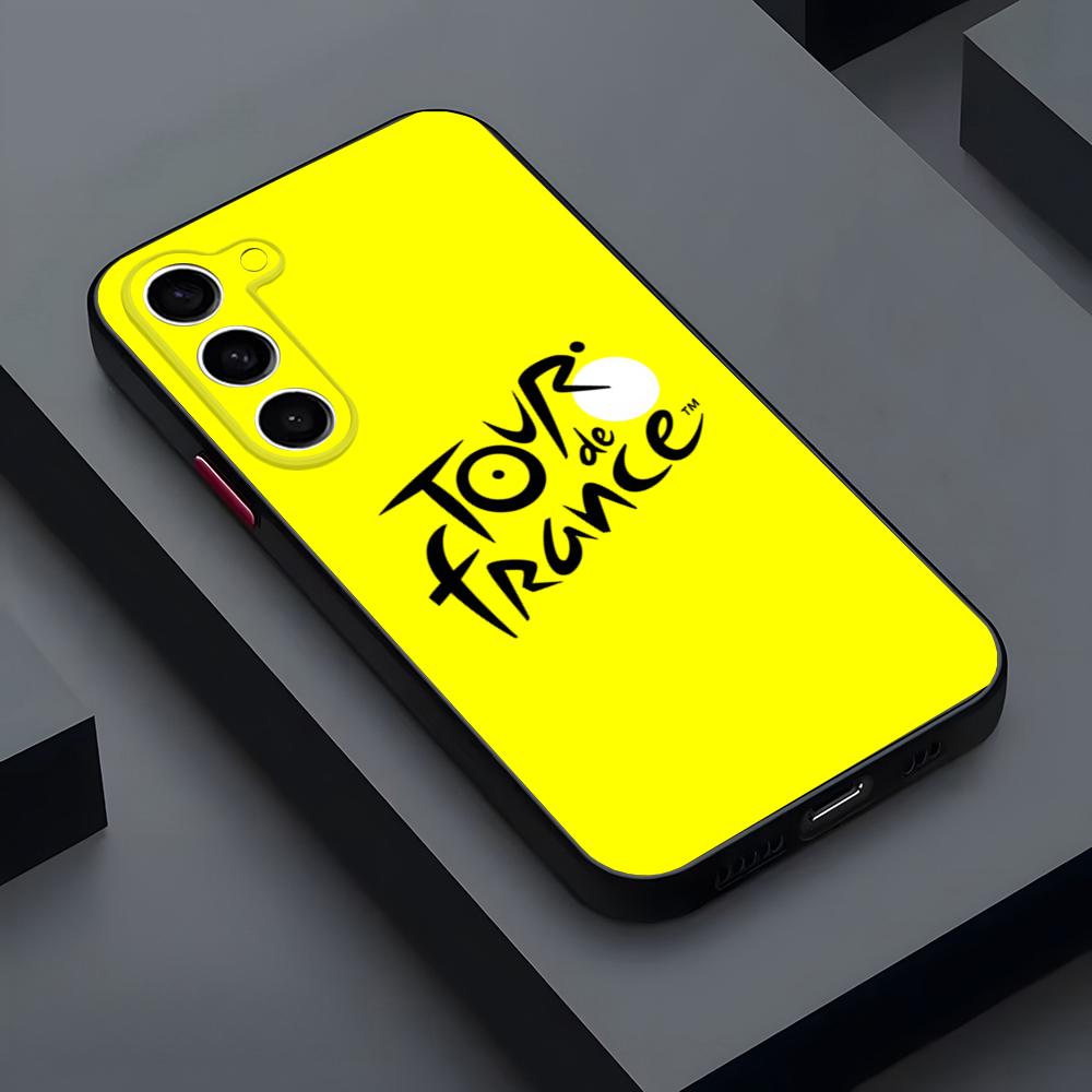 

T-Tour De France Bicycle Exercise Phone Case Matte Transparent For Samsung S22 FE S23 Ultra S24 Plus S25 Luxury Back Cover Samsung S23