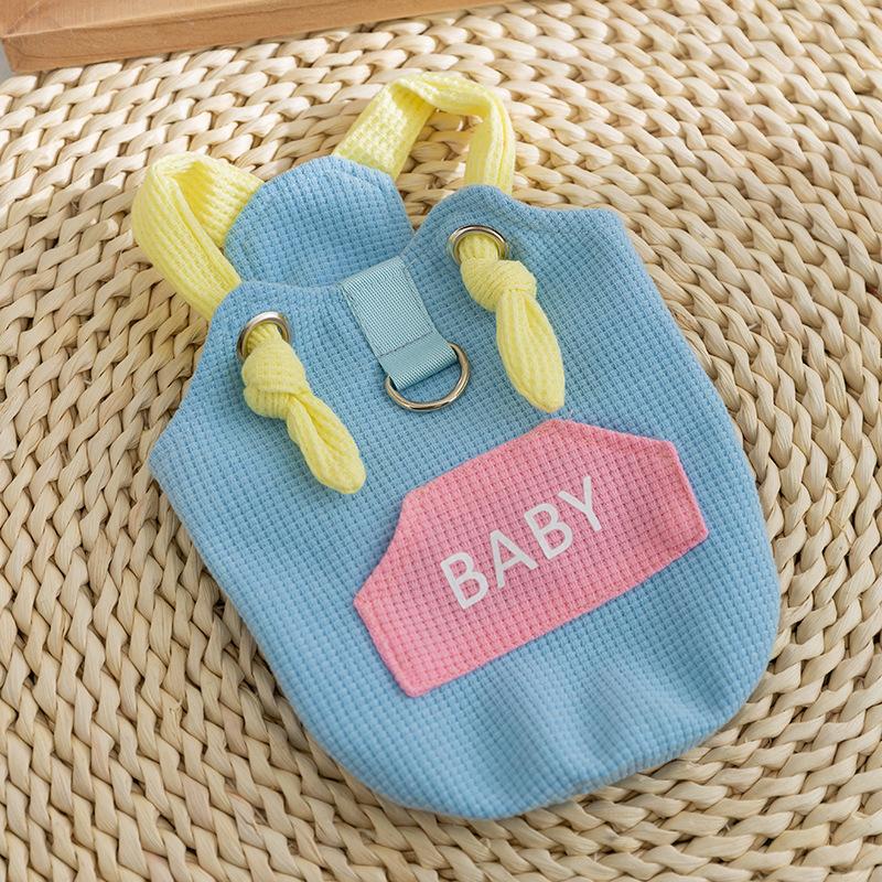 Summer Macaron Pet Can Lead Puppies, Kittens, Two-legged Suspenders, Spring and Summer Thin Breathable Two-legged Cat Clothes