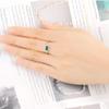 Gica Gema Solid 925 Sterling Silver Emerald  Rings For Women Sparkling Engagement Party Fine Jewelry Gift