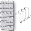 12/24 Grids Wall-Mounted Sundries Shoe Organiser Fabric Closet Bag Storage Rack Mesh Pocket Clear Hanging Over The Door Box