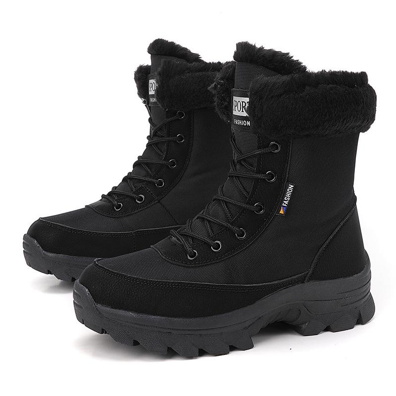Women's Non-slip Fleece-lined Winter Ski Boots for Northern Tourism