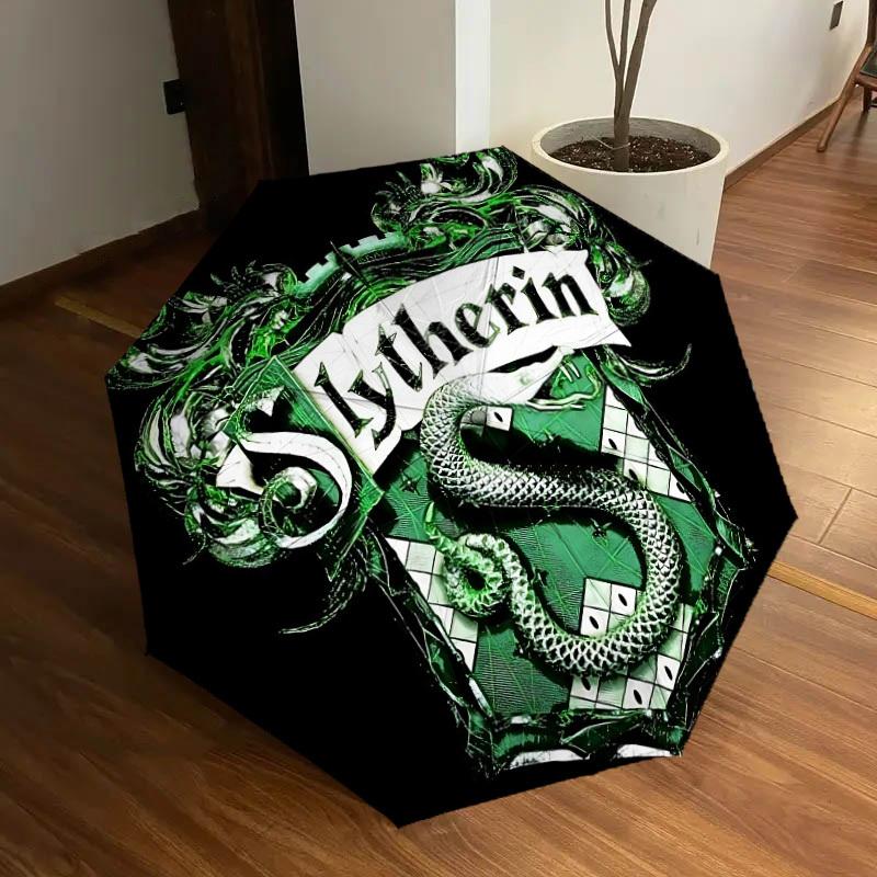 

1pc Slytherin Crest Automatic Umbrella | Portable Foldable 8-Rib Manual Open, Cute Halloween & Christmas Gift for Outdoor, Casual Accessory, Durable C