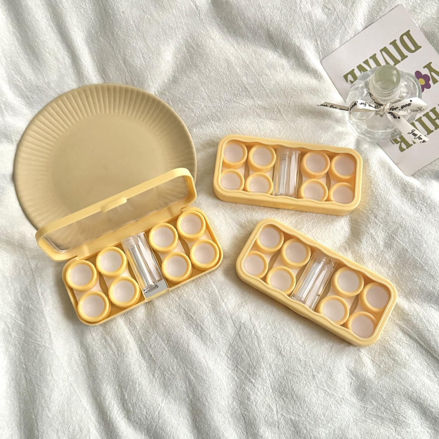 

4 пары контейнеров для контактных линз, коробка для хранения контактных линз, портативный дорожный футляр для контактных линз, контейнер для замачивания, коробка для линз для красоты зрачка