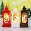2pcs LED Christmas Candle, LED Tea Light Candles Cages with Holder Elk Santa Claus Printing Candlestick for Christmas Decoration