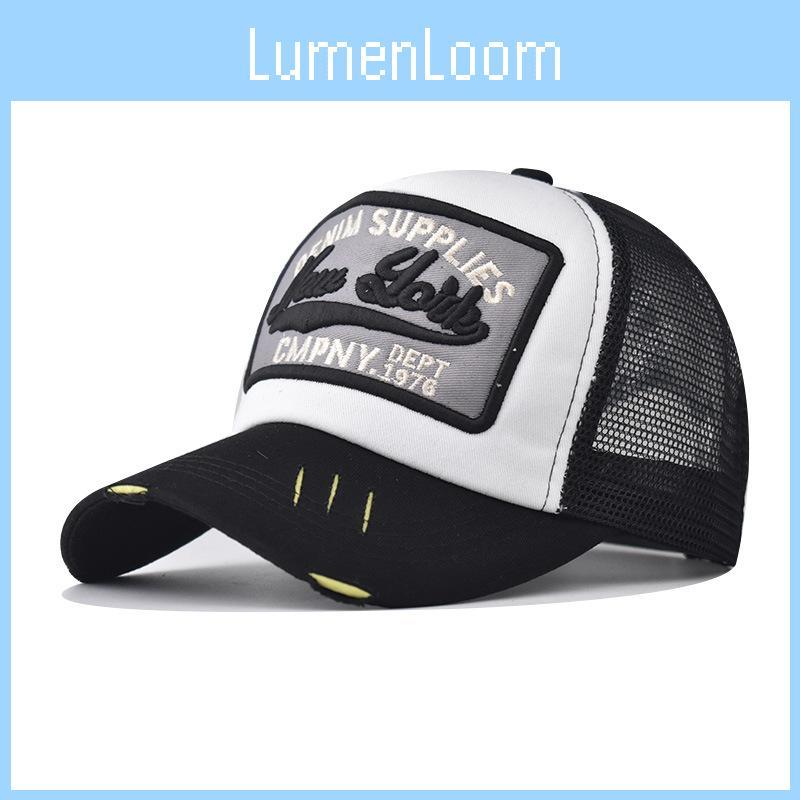 York Summer New Mesh Hat With Curved Brim Breathable Cotton And Protection Sun