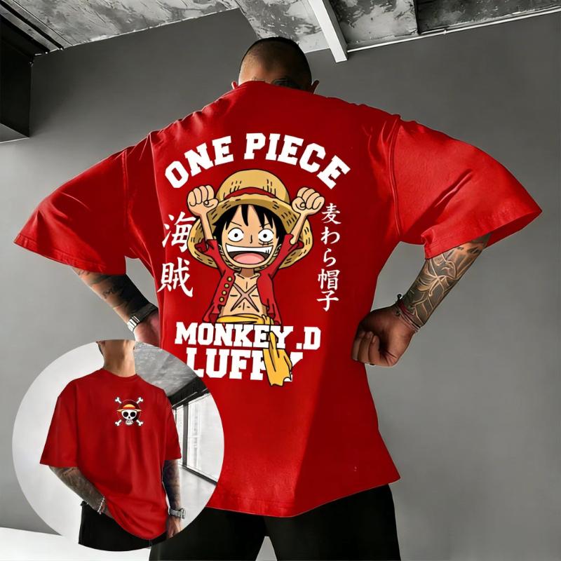 2026 Nouveau T-shirt Anime One Piece Luffy Hommes Femmes Coton Manches Courtes Hauts d'Été Décontracté T-shirt Graphique Streetwear Impression Cartoon Y2k