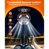 20000mAh Camping Fan Battery Operated Fan with 4 LED & 8 Speeds Desk Fan with Remote Rechargeable Portable Outdoor Fans for Tent