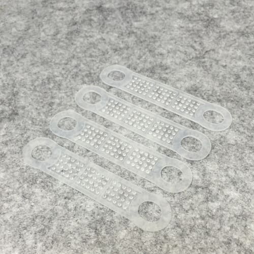 Shuimus Strong Anti-Slip Stickers for Hangers, Transparent Silicone, 100-Pack