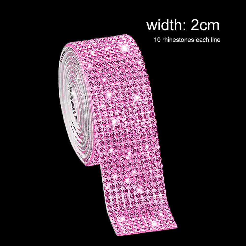 Car Phone Decoration Arts Crafts Rhinestones Crystal  Ribbon Width.5 Cm DIY Decoration Sticker For Party Decoration