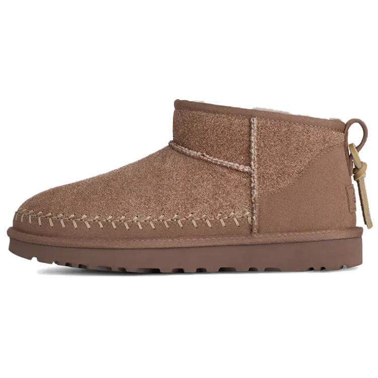 UGG Classic Ultra Mini Sheepskin Warm Comfortable Versatile Ankle Snow Boots Women Boots Brick-Red 1171538-RYK