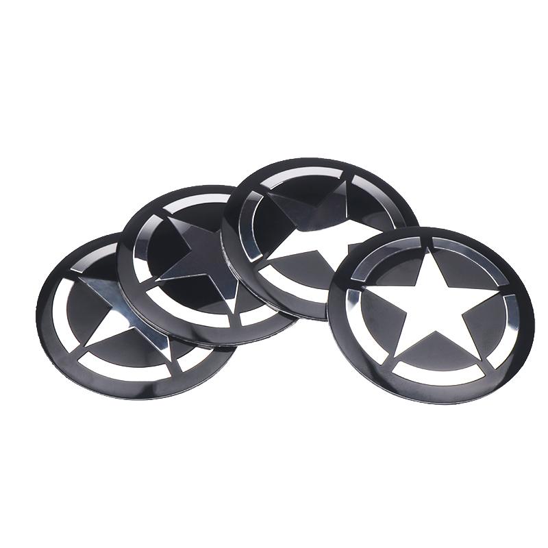 4pcs 56mm Car Wheel Center Hub Caps Cover Rim Exterior Decals Stickers Badge For Jeep jk Compass Renegade Grand Patriot Liberty