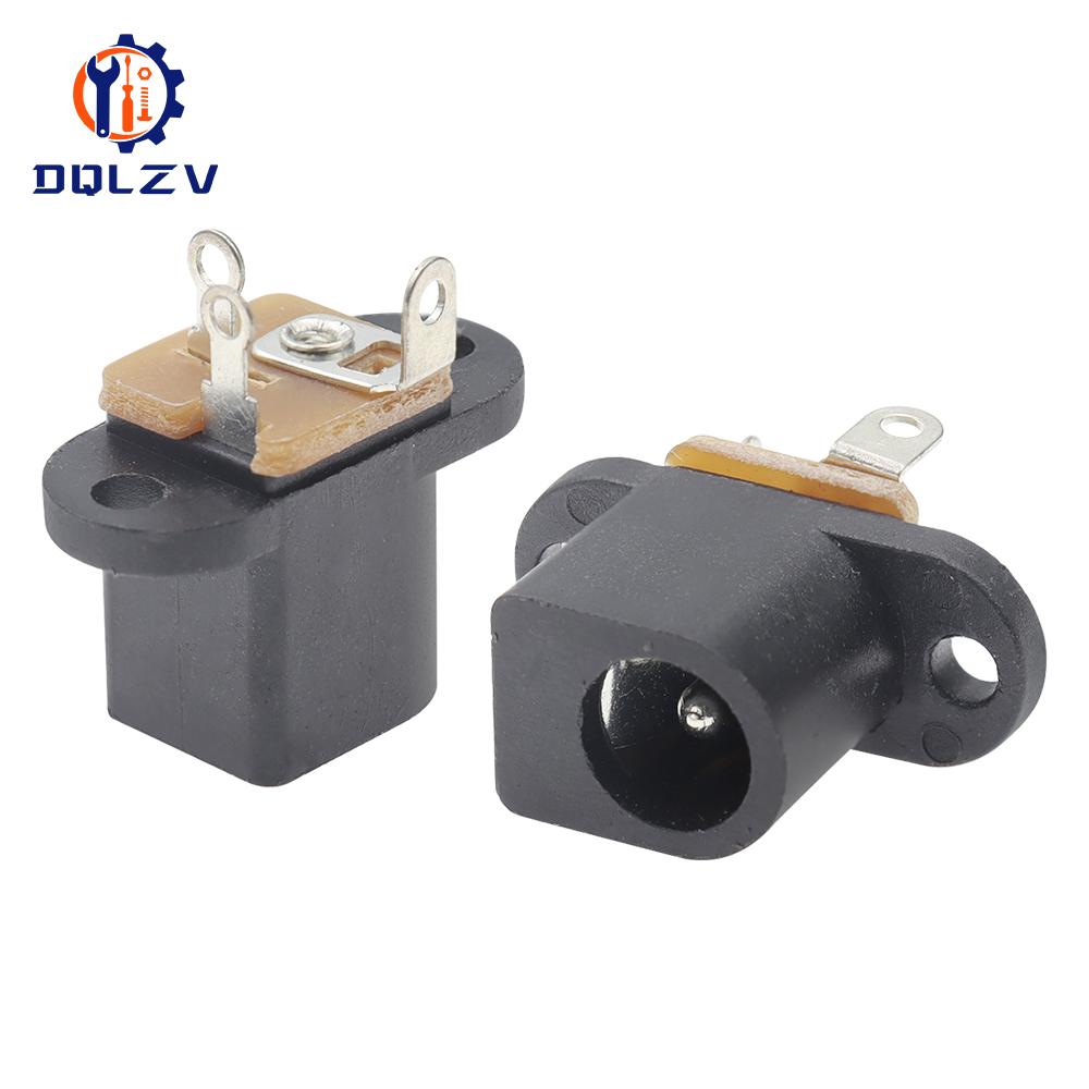 DC Jack DC-017 Vertical 3PN Plug-in DC Charging Head Interface 5.5*2.0/2.5 Round Needle 30V/0.3A DC Power Supply Base