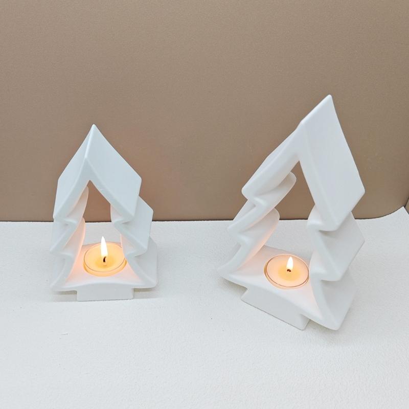 Christmas Tree Candle Holder Silicone Molds Epoxy Resin Molds Soap Molds Candlestick Molds for Candle Holder Making