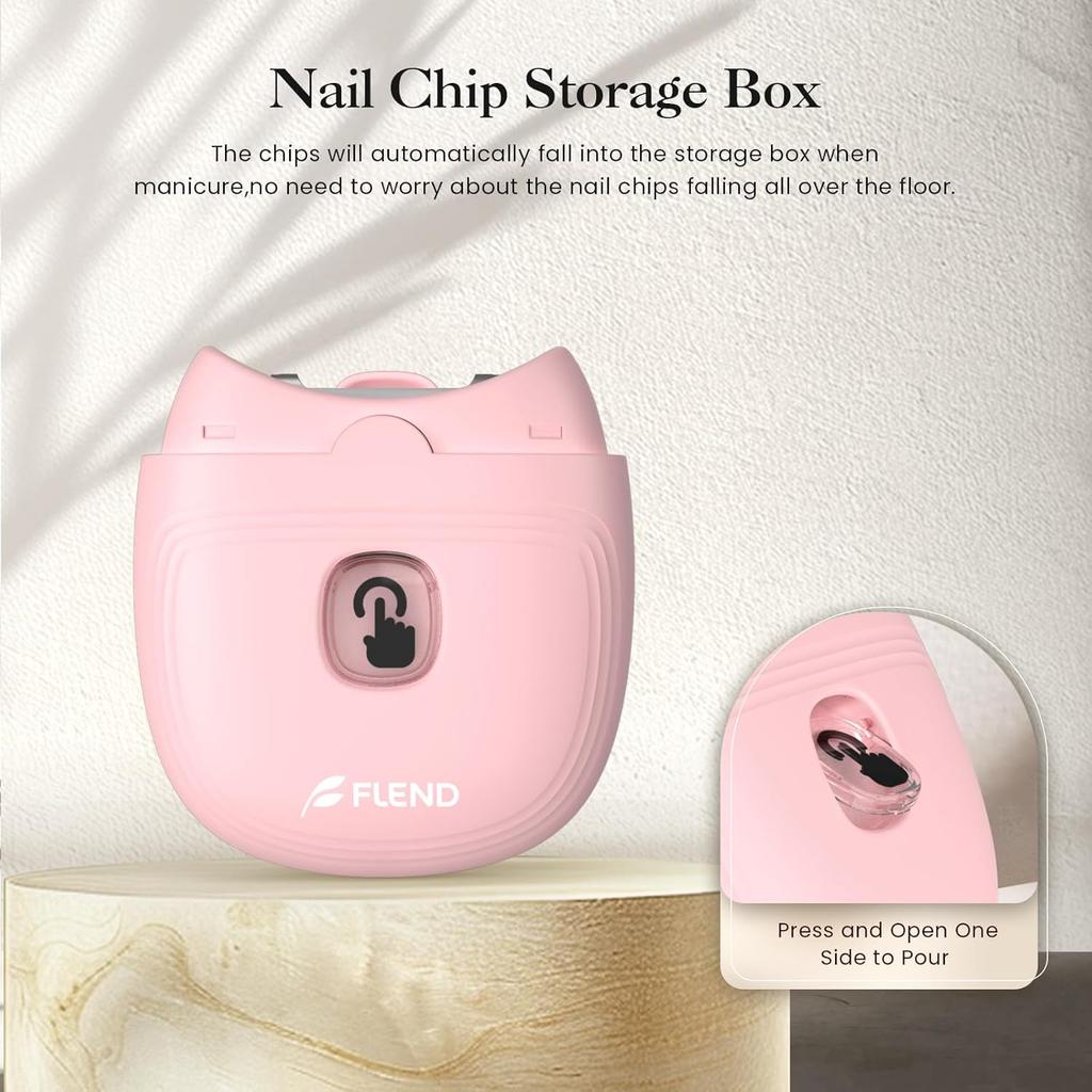 Electric Nail Clipper, Automatic Nail Clipper with 2 Speeds, Rechargeable Nail Clippers with Light, Electric Nail Clippers Nail File Fingernail