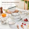 Nordic White Porcelain 18-Piece Dinnerware Set
