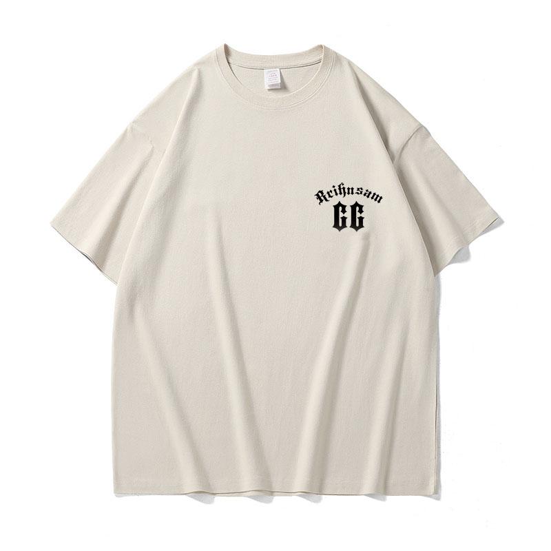 European and American trendy New Summer Oversized Men T Shirt Pure Cotton Letter Print Women T-Shirts High Quality Fashion Vintage Unisex Tee