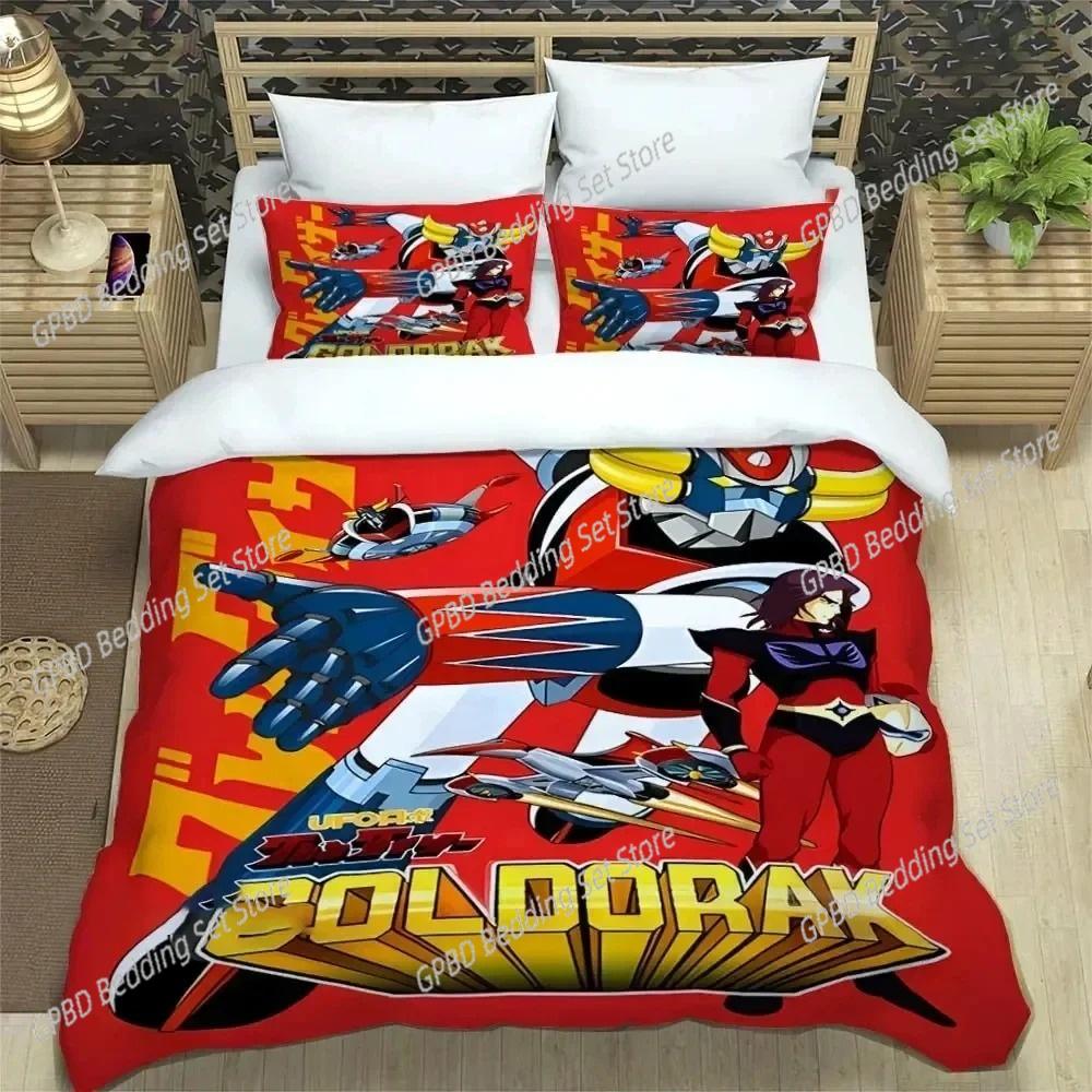 

UFO ROBO GRENDIZER GOLDORAK Beding Set Bedrom Soft Modern Bedspreads Comefortable Children Kids Soft Duvet Cover Comfortable Quilt Cover And Pilowcase 135*200cm Eu-Single