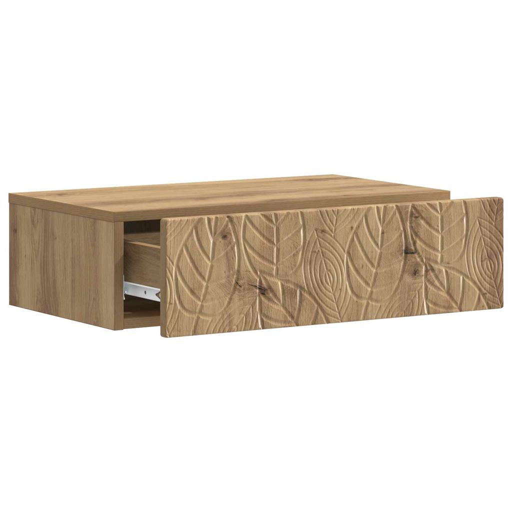 Wall Mounted Side Table Artisan Oak 59 x 34.5 x 17 cm