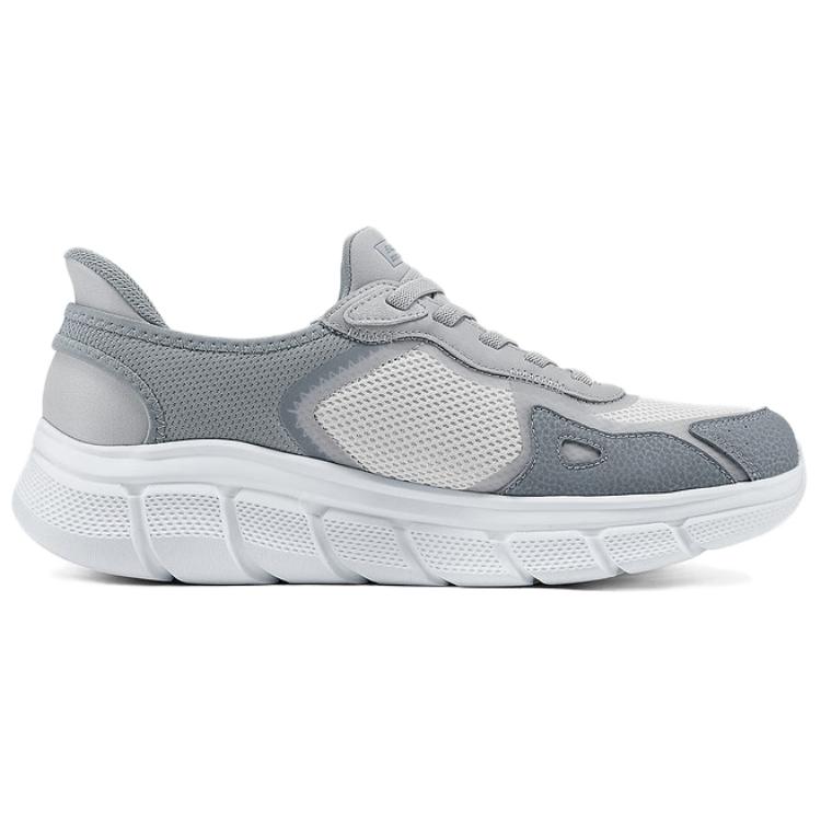 Skechers Bobs B Flex Comfortable Soft Low Top Casual Shoes Men Sneaker Gray 118314-GRY