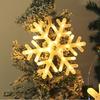 Christmas LED Light Snowflake Battery Case Hanging Battery-operated Window Ornaments Decoration for Home Xmas New Year Decor