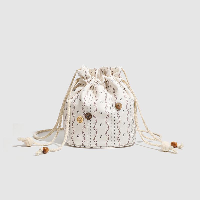 

2025 новая цветочная сумка для мобильного телефона цветочная кроссбоди весенне-летняя кроссбоди большая вместимость нишевая регулируемая модная сумка-ведро