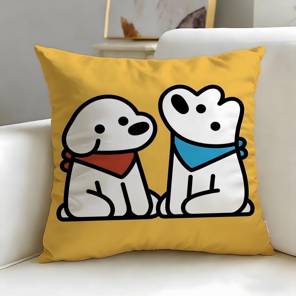 Meme Cute Puppy Memes Cushion Cover Soft & Easy-Wash Pillow Case – Versatile For Couch, Bed, Travel And Office