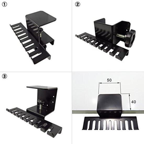 NBROS Clamp-Type Cable Holder NB-CAHOLD01SC - Convenient for organizing mouse, cables, earphones, key hooks, and other small items