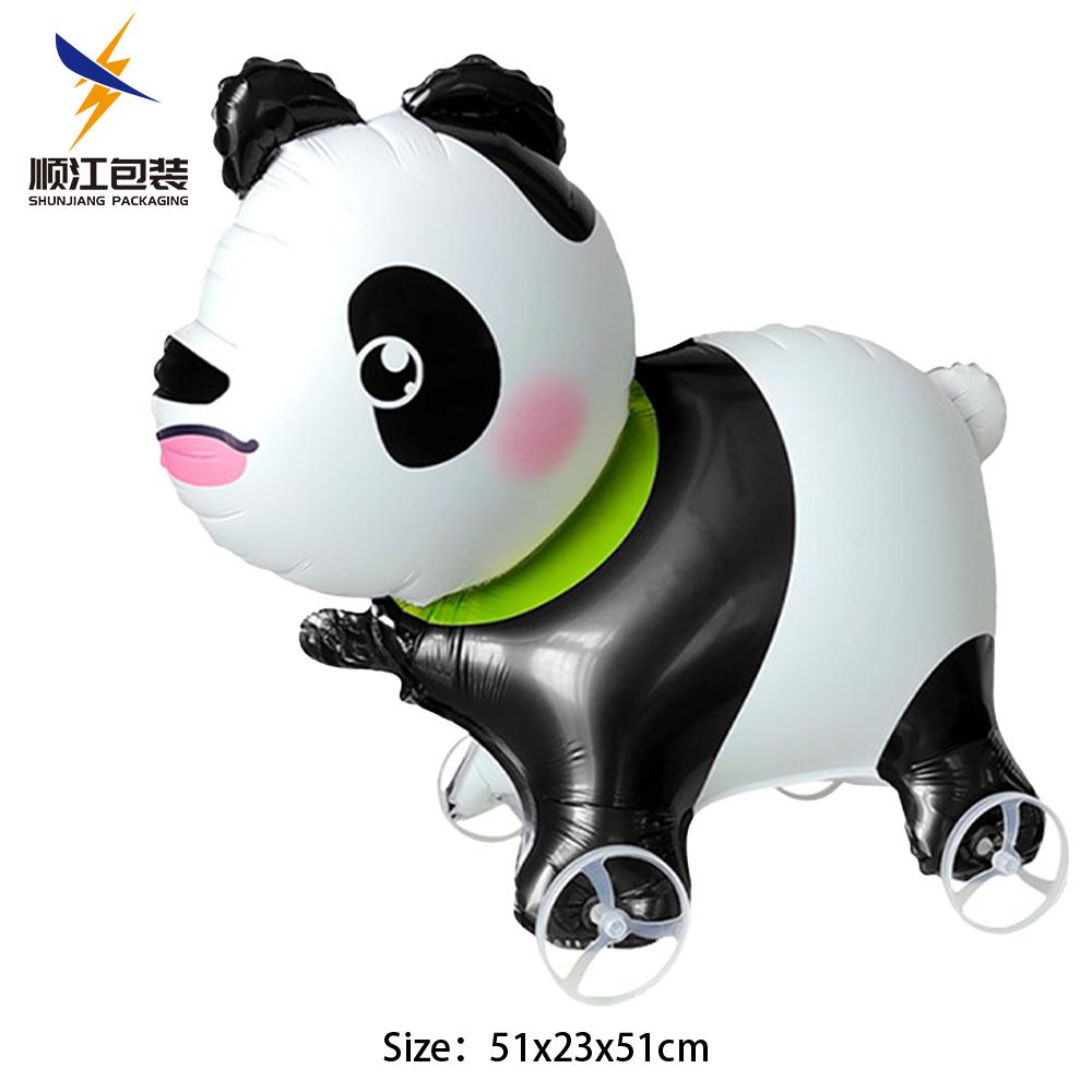 16pcs Cute Walking Animal Foil Balloons with Wheels Walking Wheels Elephants Dinosaurs Lions Rabbits Children's Toy Balloons