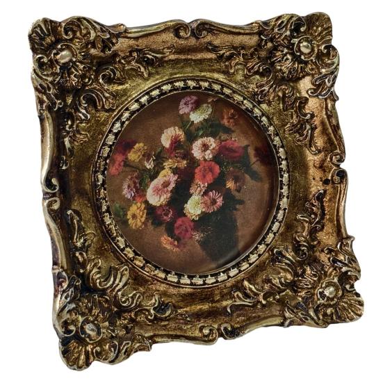 Retro Po Frame Gouden Coating Verweerd Fotolijst Hars Frame met Rococo Textuur