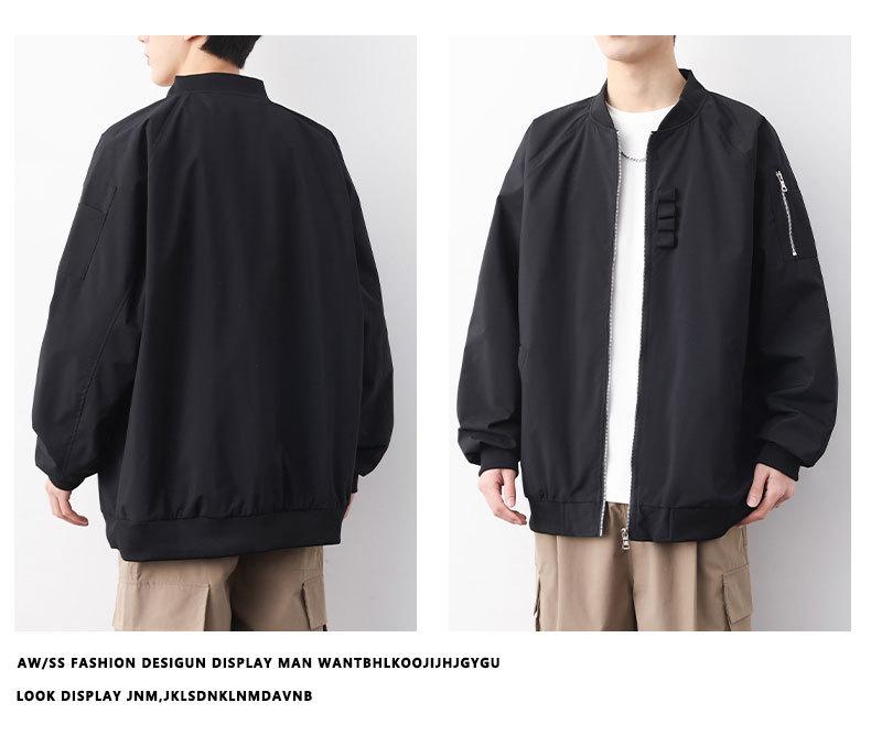 Herren Modische Lässige Pilot Jacke mit Baseballkragen für Herbst und Winter
