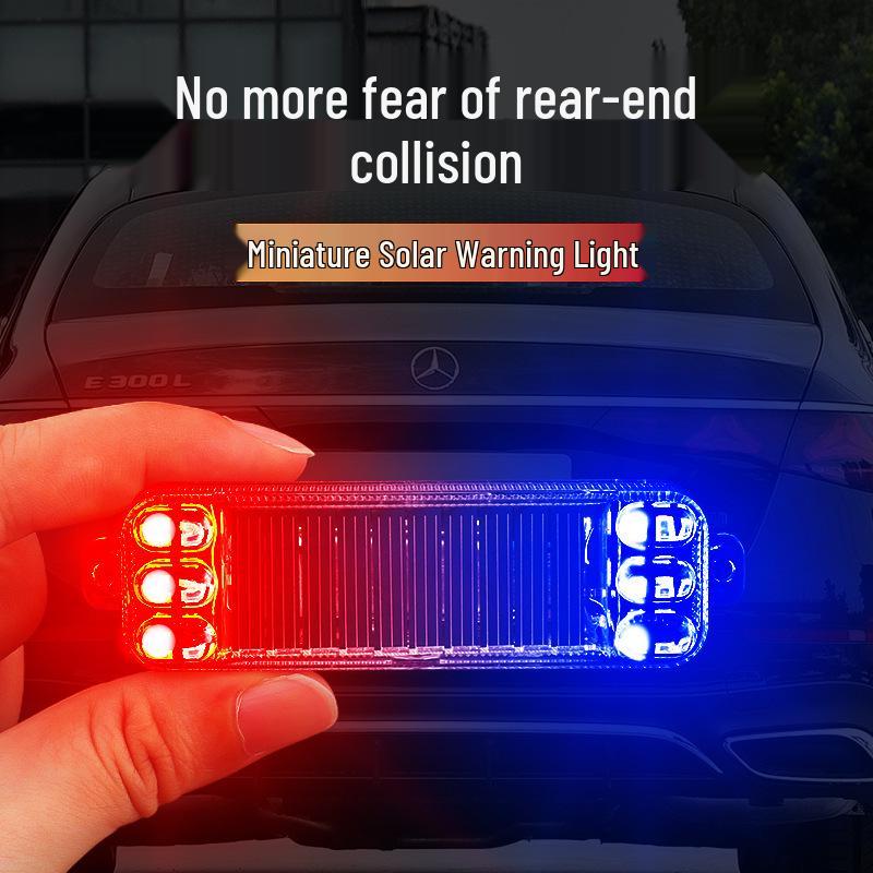 Solar-Powered Wireless Motorcycle & Electric Car Anti-Rear-End Warning Light