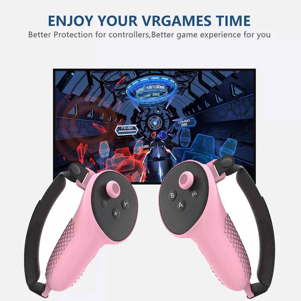 VR Zubehör Schutzhülle für Meta Oculus Quest 3 VR Touch Controller Silikonhülle Skin Griff