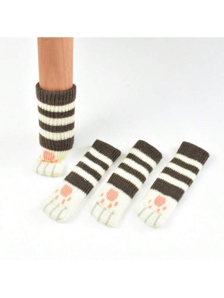 4-piece Set of Chair Leg Covers, Hardwood Floor Chair Leg Covers, Anti Cat Claw Chair Leg Covers, Floor Protection.