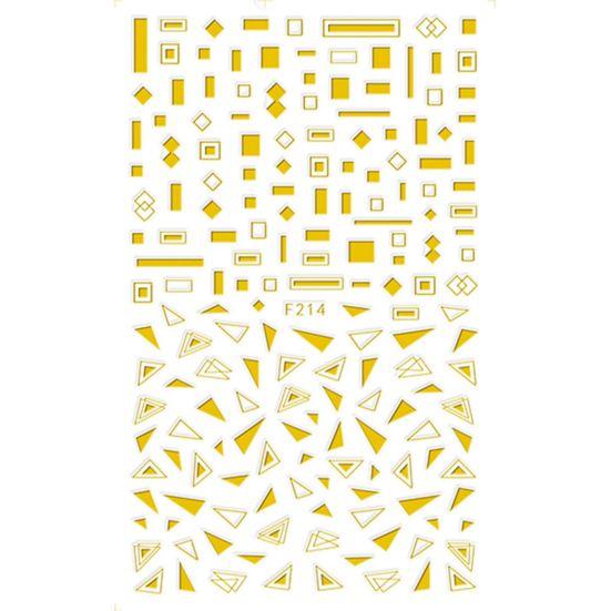 1 Sheet Geometry Feather Arrow 3D Nail Art Sticker Decal DIY Manicure Decor Tool