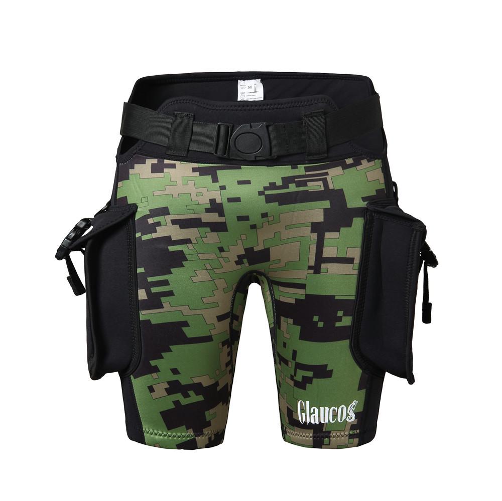 Technical Diving Shorts with Weight Pockets, Lift Bag and Hook Attachments for Multifunctional Use 2XL
