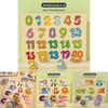 Wooden Children Puzzle Blocks With Number And Letter Matching
