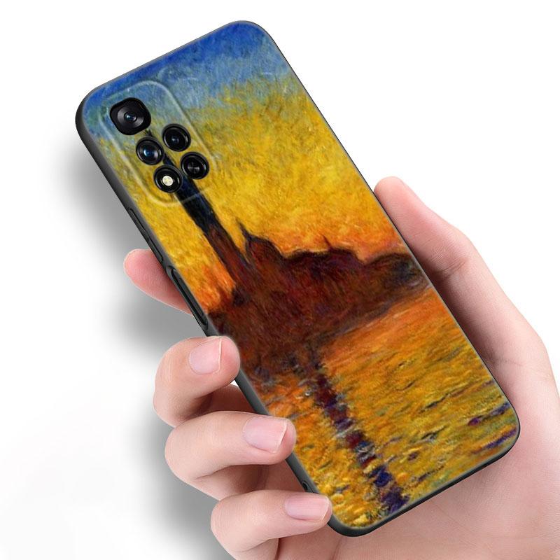 

Классическая живопись Черный силиконовый чехол для телефона для Xiaomi POCO X3 X4 NFC F5 M3 M4 M6 X5 X6 Pro F3 F4 GT 5G C55 C65 M5 POCO X6 5G