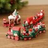 Christmas Wooden Train Sculpture Merry Christmas Decorations for Home 2026 Xmas Ornament Navidad Noel Gifts New Year Gifts