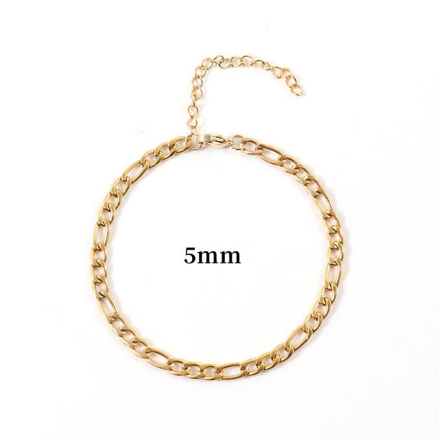 New Classic Figaro Flower Basket Chain Bracelet Men 5mm Width Stainless Steel Link Chain Bracelet For Men Jewelry Gift