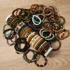 New random hot-selling coconut shell wood beads beaded elastic line men's bracelet bracelet bracelet