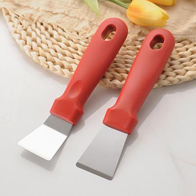 ABS Cleaning Spatula Red Safe Stainless Steel Sturdy